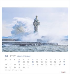 Leuchttürme Postkartenkalender 2026