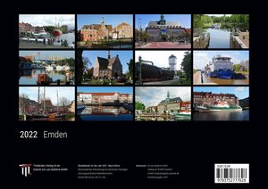 Emden 2022 - Black Edition - Timokrates Kalender, Wandkalender, Bildkalender - DIN A4 (ca. 30 x 21 cm)