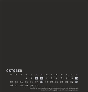 Premium-Bastelkalender schwarz mittel 2026
