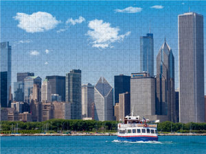 CALVENDO Puzzle CHICAGO Skyline 1000 Teile Puzzle quer