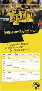 Borussia Dortmund Familienplaner 2023. Der Kalender für Fußball-Familien: Terminplaner mit 5 Spalten und den Stars des BVB. Ein Familienkalender mit viel Platz für Notizen.