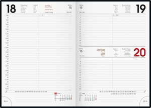 Tageskalender Modell 795, 2023, Balacron-Einband bordeaux
