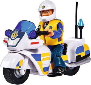 Simba 109251092 - Feuerwehrmann Sam, Polizei Motorrad mit Figur