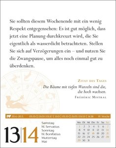 Jungfrau Sternzeichenkalender 2023: Tagesabreißkalender. Mini-Tischkalender 2023 mit täglichem Horoskop. Kleiner Kalender mit täglichem Blick in die Sterne.