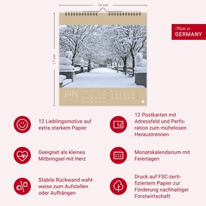 Luxemburg Postkartenkalender 2026