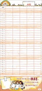 times&more Schutzengel Familienplaner 2024. Kalender mit 5 Spalten - praktischer Familienplaner für die Wand mit süßen Schutzengeln als Blickfang. Familienkalender 2024.