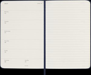 Moleskine 12 Monate Wochen Notizkalender 2024, Pocket/A6, Saphir