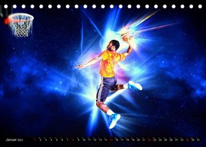 Basketball Fantasiewelten (Tischkalender 2023 DIN A5 quer)