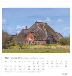 St. Peter-Ording und die Halbinsel Eiderstedt Postkartenkalender 2026