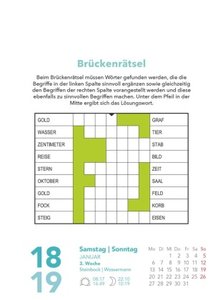 Stefan Heine Gehirnjogging 2025 Tagesabreißkalender - 11,8x15,9 - Rätselkalender - Knobelkalender - Tischkalender