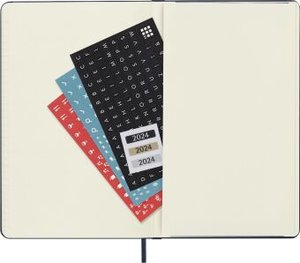 Moleskine 12 Monate Wochen Notizkalender 2024, Large/A5, Saphir
