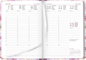 Ladytimer Blossoms 2025 - Blüte - Taschenkalender A6 (10,7x15,2 cm) - Weekly - 192 Seiten - Notiz-Buch - Termin-Planer - Alpha Edition