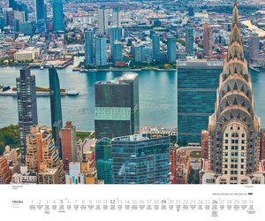 Über den Dächern von New York 2025  – Städte-Reise-Kalender – Querformat 60 x 50 cm – Spiralbindung