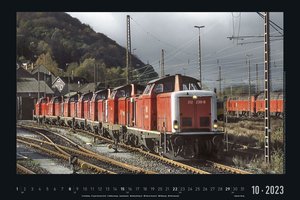 Eisenbahn-Nostalgie 2023 - Bildkalender 49,5x33 cm - Technikkalender - klassische Lokomotiven - Züge - Wandkalender - Wandplaner