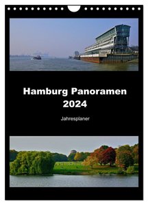 Hamburg Panoramen 2024 - Jahresplaner (Wandkalender 2024 DIN A4 hoch), CALVENDO Monatskalender