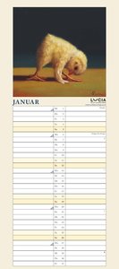 Lucia Heffernan: Yoga Chicks Planer 2025 – Wandkalender – Notiz-Kalender mit 2 Spalten – Format 22 x 49,5 cm