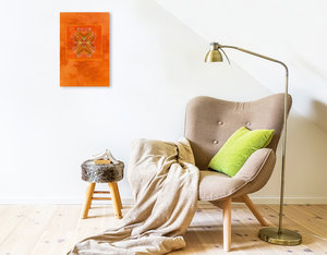 Premium Textil-Leinwand 30 cm x 45 cm hoch Ornament \" Feuer \"