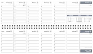 times&more Grün Wochenquerplaner 2026