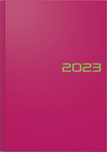 Tageskalender Modell 795, 2023,  Balacron-Einband pink