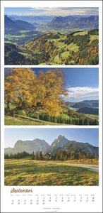 In den Bergen Kalender 2023. Die Welt der Berge in einem Kalender im Großformat. Harmonisch zusammengestellte Triplets von Alpenfotos in einem Kalender im Hochformat.