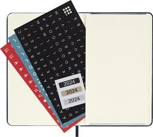 Moleskine 12 Monate Wochen Notizkalender 2024, Pocket/A6, Saphir