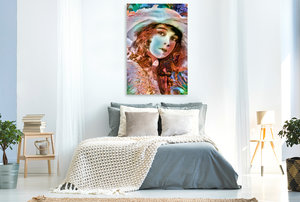 Premium Textil-Leinwand 80 cm x 120 cm  hoch Lillian Gish