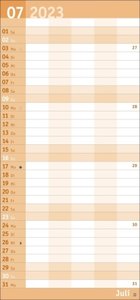 Basic Familienplaner 2023. Praktischer Wandplaner mit 5 Spalten. Familien-Wandkalender mit Schulferien und 3-Monats-Ausblick. Terminkalender 2023