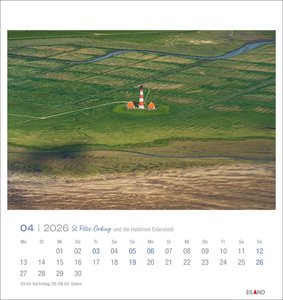St. Peter-Ording und die Halbinsel Eiderstedt Postkartenkalender 2026