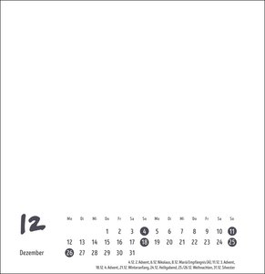 Bastelkalender weiß groß 2022
