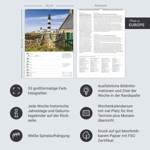 Bretagne und Normandie Wochenplaner 2026