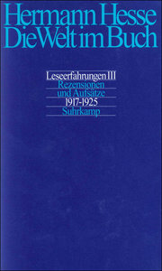 Rezensionen und Aufsätze aus den Jahren 1917-1925