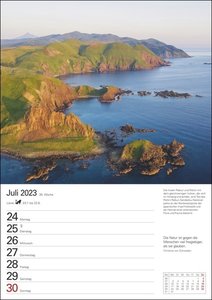 Wunder der Natur Wochenplaner 2023. Wunderschöne Naturfotos in einem praktischen Terminkalender zum Aufhängen. Übersichtlicher Wochenplaner für die Wand.