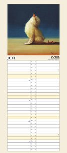 Lucia Heffernan: Yoga Chicks Planer 2025 – Wandkalender – Notiz-Kalender mit 2 Spalten – Format 22 x 49,5 cm