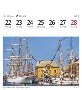 Norwegen Sehnsuchtskalender 2024. Urlaubsträume in einem Tischkalender im Postkartenformat. Jede Woche neue Eindrücke verpackt in einen Foto-Kalender. Auch zum Aufhängen
