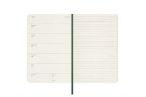 Moleskine 12 Monate Wochen Notizkalender 2024, Pocket/A6, Myrtengrün