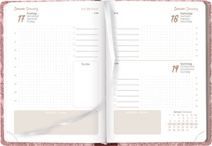 Daily Journal Style Paisley 2025 - Taschen-Kalender A6 - Leuchtturm - Day By Day - 352 Seiten - Notiz-Buch - Alpha Edition