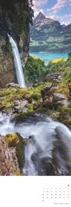 Wasserfälle 2025 - Foto-Kalender - King-Size - 34x98 - Waterfalls - Natur