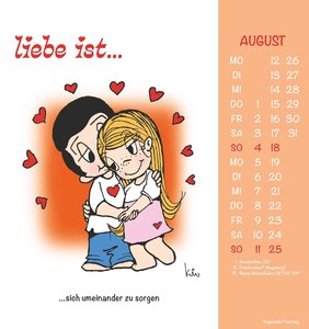 liebe ist... 2024 - Postkarten-Kalender - Kalender-mit-Postkarten - zum-raustrennen - 16x17
