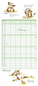 Yoga für Kühe Familienplaner 2025 – Wandkalender – Familien-Kalender mit 6 Spalten – Format 22 x 49,5 cm