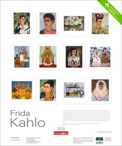 Frida Kahlo Kalender 2026