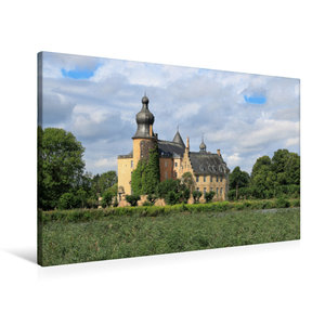 Premium Textil-Leinwand 90 cm x 60 cm quer Wasserburg Gemen in Borken-Gemen