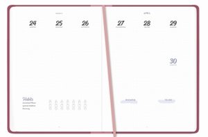 Berry Bullet Journal A5. Taschenkalender 2023 mit Punktraster, Gummiband und Lesebändchen. Praktischer Buch-Kalender für Termine und To-dos. Handlicher Terminkalender A5