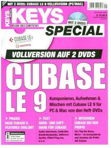 Keys Special Cubase LE 9 Vollversion, mit 2 DVD-ROMs