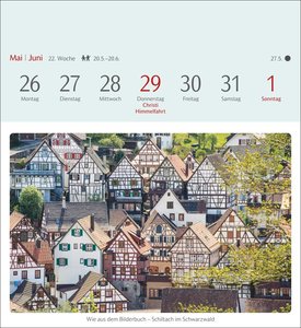 Das Glück liegt in Deutschland Postkartenkalender 2025 - Wochenkalender mit 53 Postkarten, 53 besondere Orte entdecken