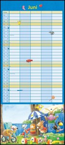 Der kleine Rabe Socke Familienkalender 2023 – Wandkalender – Familienplaner mit 5 Spalten – Format 22 x 49,5 cm