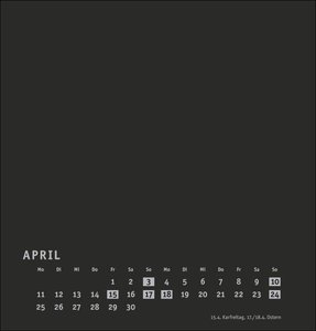 Bastelkalender schwarz mittel 2022