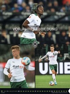 Borussia Mönchengladbach 2024 - Wandkalender XL - Fußballkalender - Fankalender - 48x64 - Sport