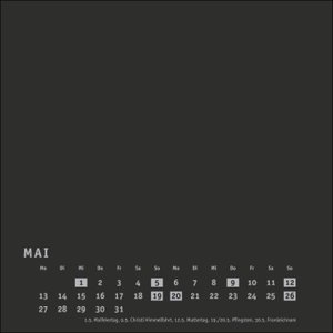 Bastelkalender 2024 Premium schwarz klein. Blanko-Kalender zum Basteln und Verschenken mit extra Titelblatt für eine persönliche Gestaltung. Foto- und Bastelkalender 2024.