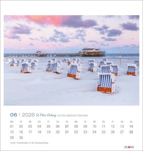 St. Peter-Ording und die Halbinsel Eiderstedt Postkartenkalender 2026