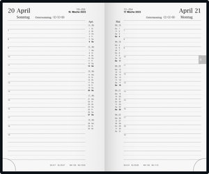 Tageskalender Modell reise-merker, 2023, Balacron-Einband schwarz